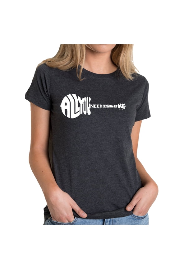 Women's Premium Blend Word Art T-shirt - All You Need Is Love