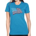 thumbnail image 1 of LA Pop Art Women's Premium Blend Word Art T-shirt - American Wars Tribute Flag, 1 of 2