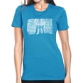 thumbnail image 1 of LA Pop Art Women's Premium Blend Word Art T-shirt - Brooklyn Bridge, 1 of 2
