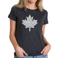 thumbnail image 1 of LA Pop Art Women's Premium Blend Word Art T-shirt - CANADIAN NATIONAL ANTHEM, 1 of 2