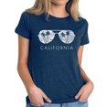 thumbnail image 1 of LA Pop Art Women's Premium Blend Word Art T-shirt - California Shades, 1 of 2
