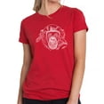 thumbnail image 1 of LA Pop Art Women's Premium Blend Word Art T-shirt - Chimpanzee, 1 of 2