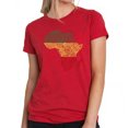 thumbnail image 1 of LA Pop Art Women's Premium Blend Word Art T-shirt - Countries in Africa, 1 of 2