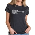 thumbnail image 1 of LA Pop Art Women's Premium Blend Word Art T-shirt - Country Guitar, 1 of 2