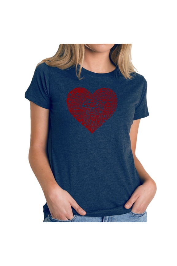 Women's Premium Blend Word Art T-shirt - Country Music Heart