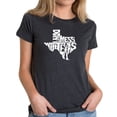 thumbnail image 1 of LA Pop Art Women's Premium Blend Word Art T-shirt - DONT MESS WITH TEXAS, 1 of 2