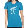 thumbnail image 1 of LA Pop Art Women's Premium Blend Word Art T-shirt - DROP BEATS NOT BOMBS, 1 of 2