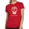 thumbnail image 1 of LA Pop Art Women's Premium Blend Word Art T-shirt - Dia De Los Muertos, 1 of 2