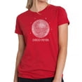thumbnail image 1 of LA Pop Art Women's Premium Blend Word Art T-shirt - Disco Ball, 1 of 2