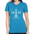 thumbnail image 1 of LA Pop Art Women's Premium Blend Word Art T-shirt - Empire State Building, 1 of 2