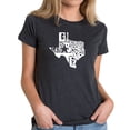 thumbnail image 1 of LA Pop Art Women's Premium Blend Word Art T-shirt - Everything is Bigger in Texas, 1 of 2