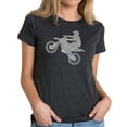 thumbnail image 1 of LA Pop Art Women's Premium Blend Word Art T-shirt - Freestyle Motocross - FMX, 1 of 2