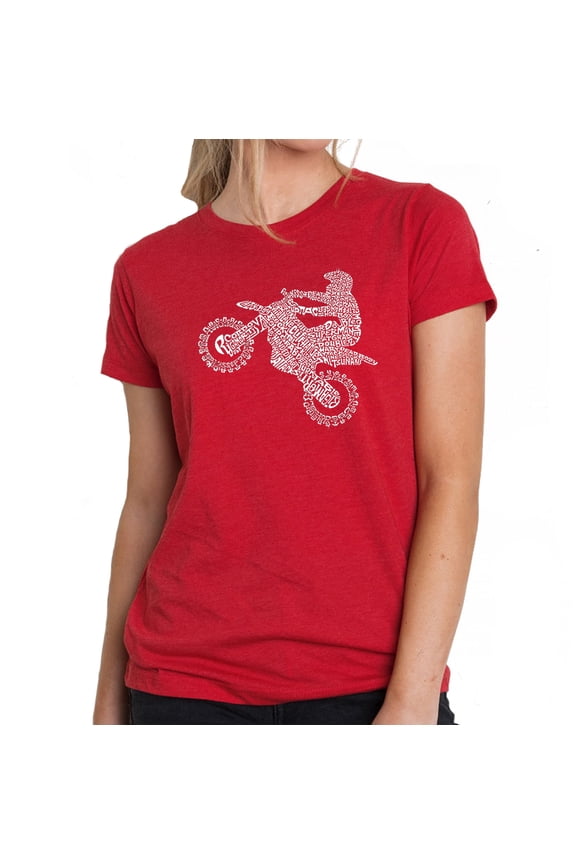 Women's Premium Blend Word Art T-shirt - Freestyle Motocross - FMX