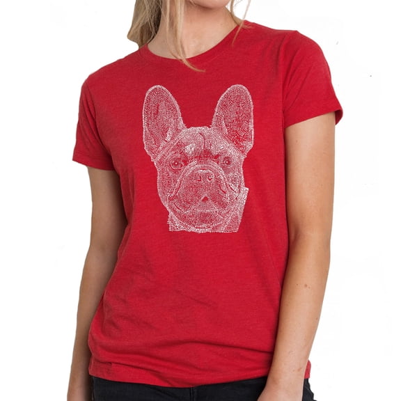 LA Pop Art Women's Premium Blend Word Art T-shirt - French Bulldog