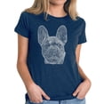 thumbnail image 1 of LA Pop Art Women's Premium Blend Word Art T-shirt - French Bulldog, 1 of 2