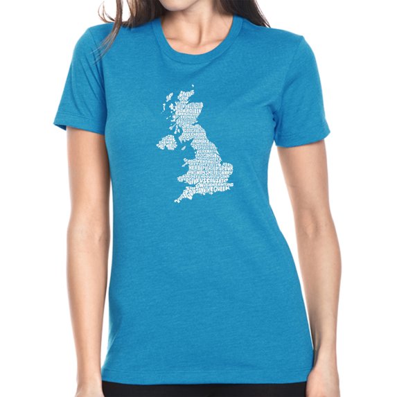 LA Pop Art Women's Premium Blend Word Art T-shirt - GOD SAVE THE QUEEN