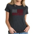 thumbnail image 1 of LA Pop Art Women's Premium Blend Word Art T-shirt - God Bless America, 1 of 2