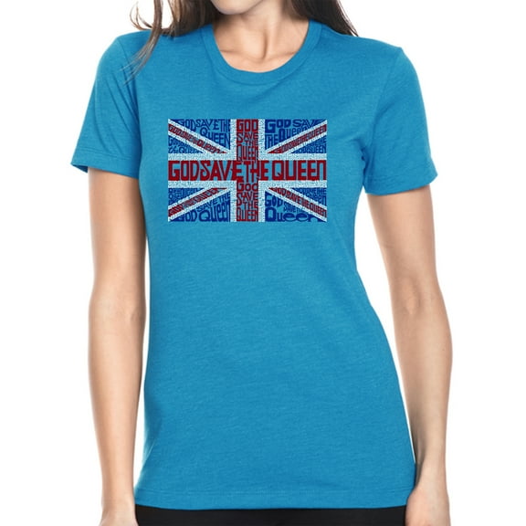 LA Pop Art Women's Premium Blend Word Art T-shirt - God Save The Queen