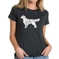 thumbnail image 1 of LA Pop Art Women's Premium Blend Word Art T-shirt - Golden Retreiver, 1 of 2