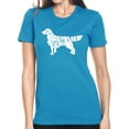 thumbnail image 1 of LA Pop Art Women's Premium Blend Word Art T-shirt - Golden Retreiver, 1 of 2