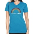 thumbnail image 1 of LA Pop Art Women's Premium Blend Word Art T-shirt - Good Vibes, 1 of 2