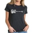 thumbnail image 1 of LA Pop Art Women's Premium Blend Word Art T-shirt - Highway to Hell, 1 of 2