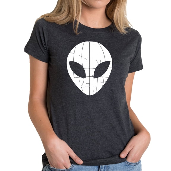 LA Pop Art Women's Premium Blend Word Art T-shirt - I COME IN PEACE