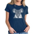 thumbnail image 1 of LA Pop Art Women's Premium Blend Word Art T-shirt - Koala, 1 of 2