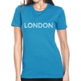 thumbnail image 1 of LA Pop Art Women's Premium Blend Word Art T-shirt - LONDON NEIGHBORHOODS, 1 of 2