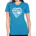 thumbnail image 1 of LA Pop Art Women's Premium Blend Word Art T-shirt - LOVE IN 44 DIFFERENT LANGUAGES, 1 of 2