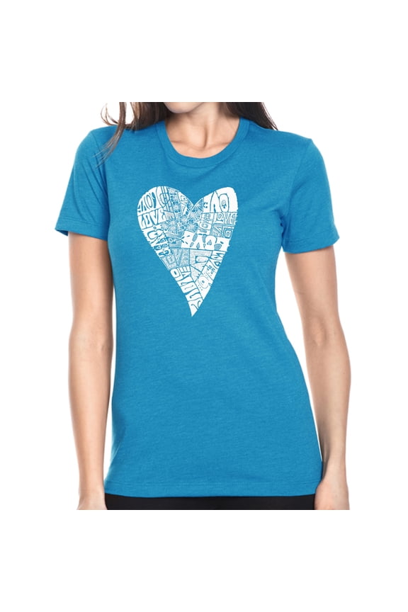 Women's Premium Blend Word Art T-shirt - Lots of Love