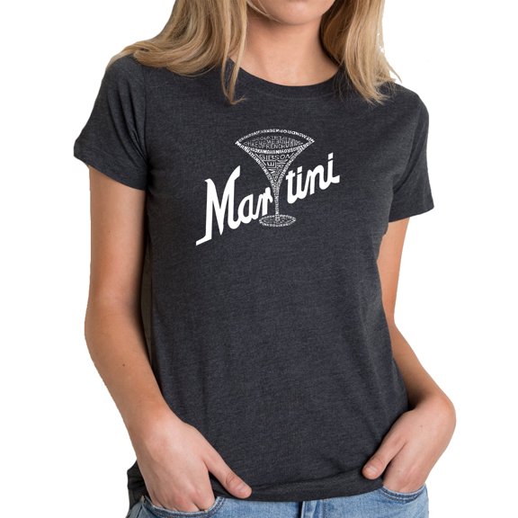 LA Pop Art Women's Premium Blend Word Art T-shirt - Martini