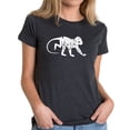 thumbnail image 1 of LA Pop Art Women's Premium Blend Word Art T-shirt - Monkey Business, 1 of 2