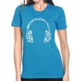 thumbnail image 1 of LA Pop Art Women's Premium Blend Word Art T-shirt - Music Note Headphones, 1 of 2