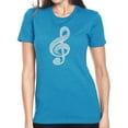 thumbnail image 1 of LA Pop Art Women's Premium Blend Word Art T-shirt - Music Note, 1 of 2