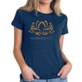 thumbnail image 1 of LA Pop Art Women's Premium Blend Word Art T-shirt - Namaste, 1 of 2