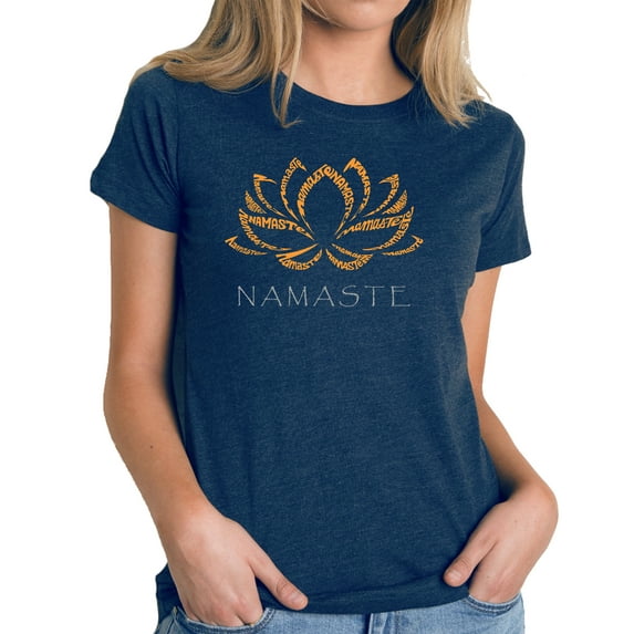 LA Pop Art Women's Premium Blend Word Art T-shirt - Namaste
