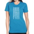 thumbnail image 1 of LA Pop Art Women's Premium Blend Word Art T-shirt - National Anthem Flag, 1 of 2