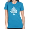 thumbnail image 1 of LA Pop Art Women's Premium Blend Word Art T-shirt - ORDER OF WINNING POKER HANDS, 1 of 2