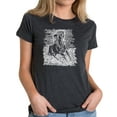 thumbnail image 1 of LA Pop Art Women's Premium Blend Word Art T-shirt - POPULAR HORSE BREEDS, 1 of 2