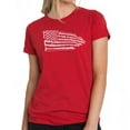 thumbnail image 1 of LA Pop Art Women's Premium Blend Word Art T-shirt - Pledge of Allegiance Flag, 1 of 2