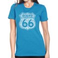 thumbnail image 1 of LA Pop Art Women's Premium Blend Word Art T-shirt - Route 66 - Life is a Highway, 1 of 2