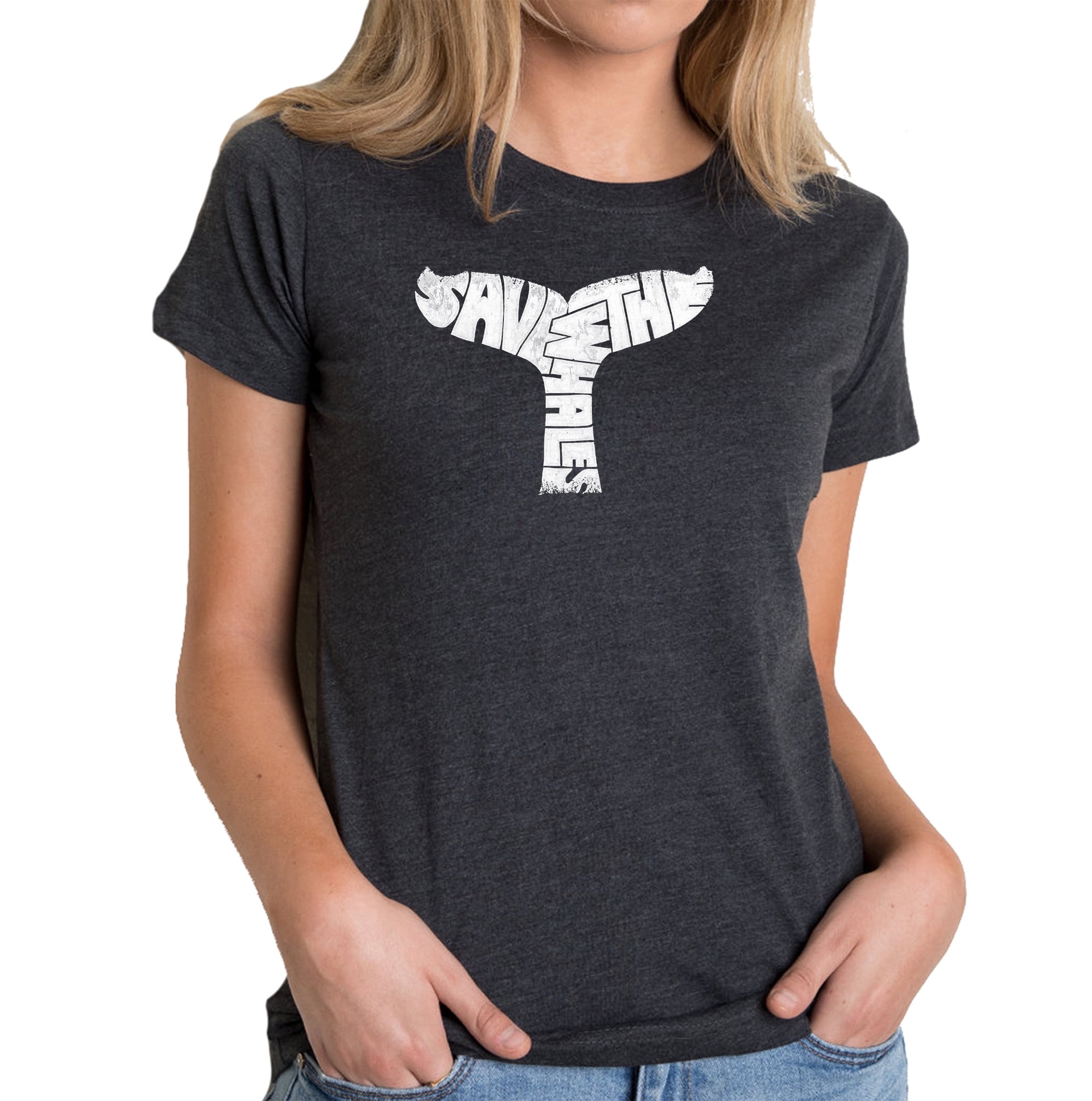 Amazon.com: LA POP ART Women's Word Art T-Shirt - Los