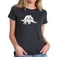 thumbnail image 1 of LA Pop Art Women's Premium Blend Word Art T-shirt - STEGOSAURUS, 1 of 2
