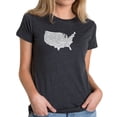 thumbnail image 1 of LA Pop Art Women's Premium Blend Word Art T-shirt - THE STAR SPANGLED BANNER, 1 of 2