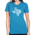 thumbnail image 1 of LA Pop Art Women's Premium Blend Word Art T-shirt - The Great State of Texas, 1 of 2