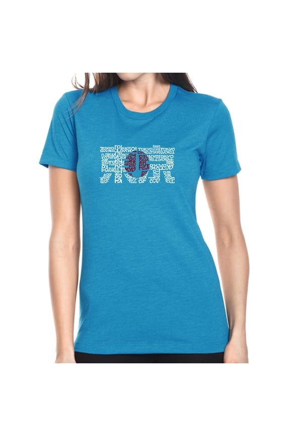 Women's Premium Blend Word Art T-shirt - Tokyo Sun