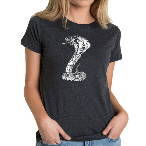 LA Pop Art Women's Premium Blend Word Art T-shirt - Tyles of Snakes