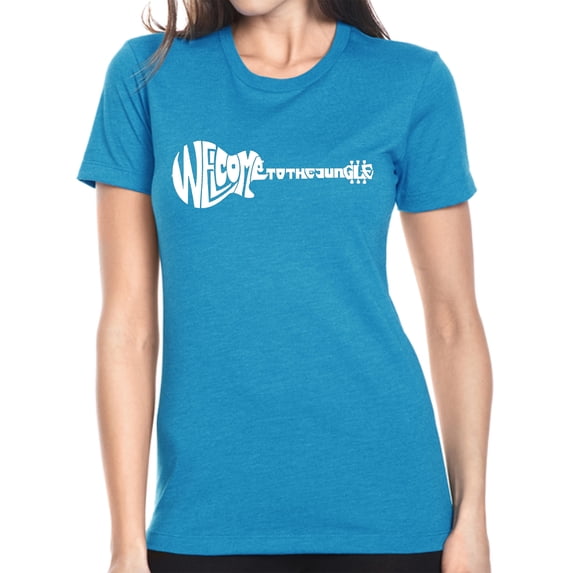 LA Pop Art Women's Premium Blend Word Art T-shirt - Welcome to the Jungle