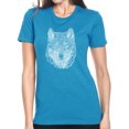 thumbnail image 1 of LA Pop Art Women's Premium Blend Word Art T-shirt - Wolf, 1 of 2